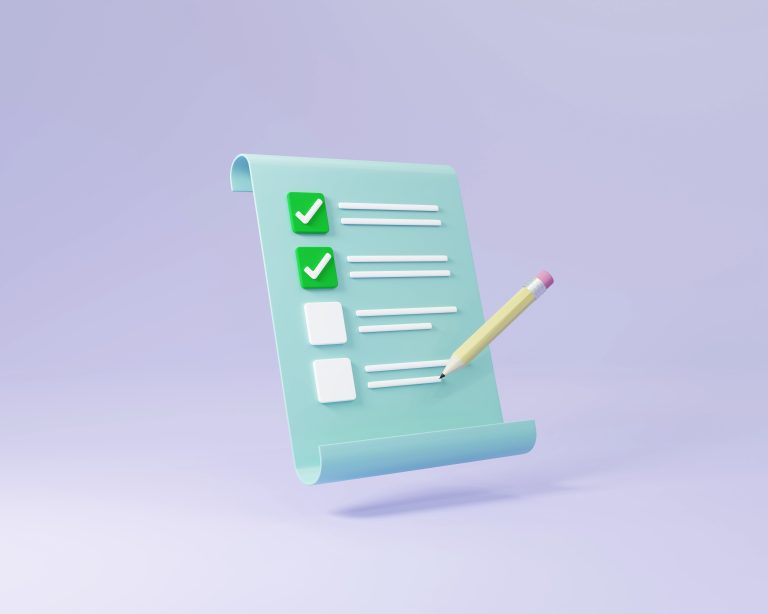 Checklist notepad document to do list 3D render illustration | Content Marketing Services in Pune